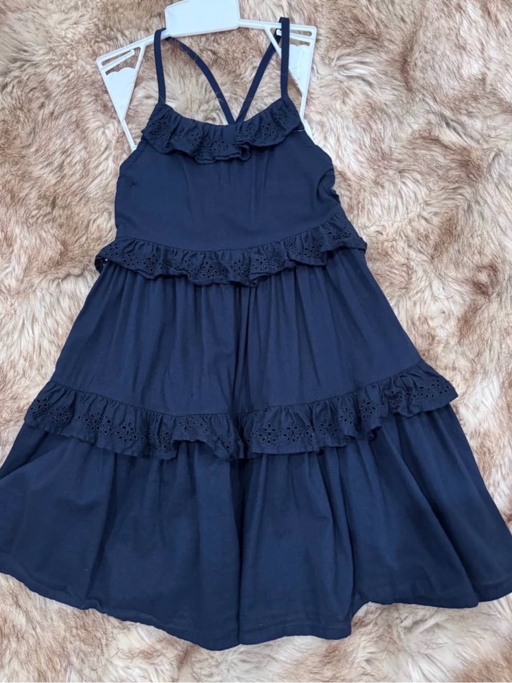 Old Navy Navy Eyelet Ruffle Tiered Sundress